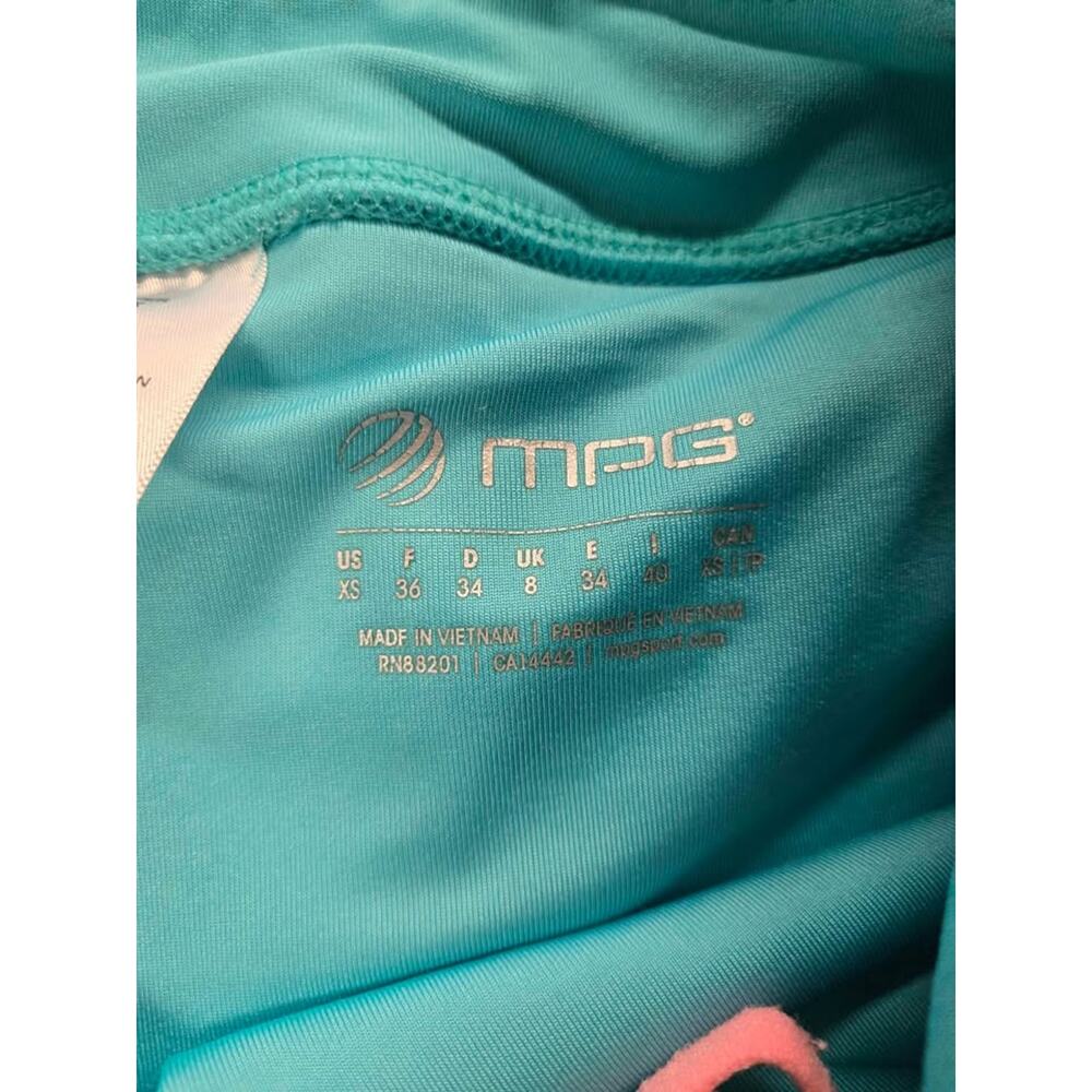 MPG Sport Tie-Dye Running Shorts w/ Liner & Zip Pocket - Teal/Blue - Size XS - Picture 3 of 4